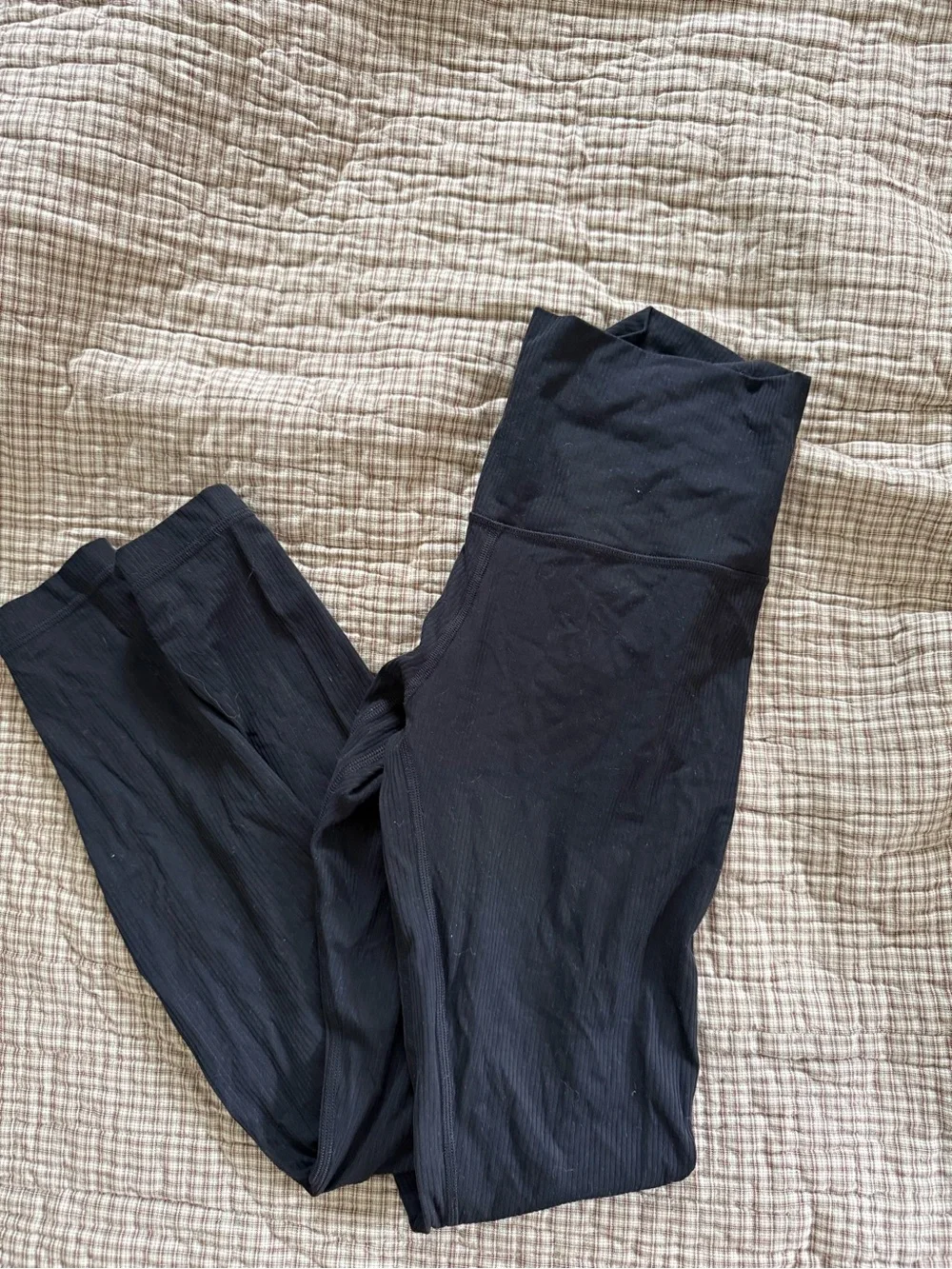 Lululemon align black Ribbed High-Waist Leggings